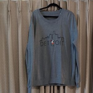 Little Caesars Exclusive Size 2X Detroit Skyline & Caesar Man Gray Sweatshirt